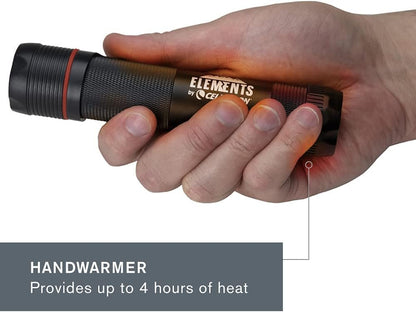 Celestron – Elements ThermoTorch 3 Astro Red – Lithium-Ion Battery Red LED Flashlight – 3-in-1 Tactical Flashlight – Ergonomic Hand Warmer and USB Power Bank – Rechargeable Flashlight