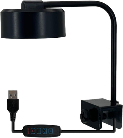 LED Aquarium Light, Saltwater Fish Tank Lamp, 6.1x2.36x5.35 inches 3 Smart Modes with Adjustable Brightness, 360 Degree Adjustable Lighting for Marine Habitat Use