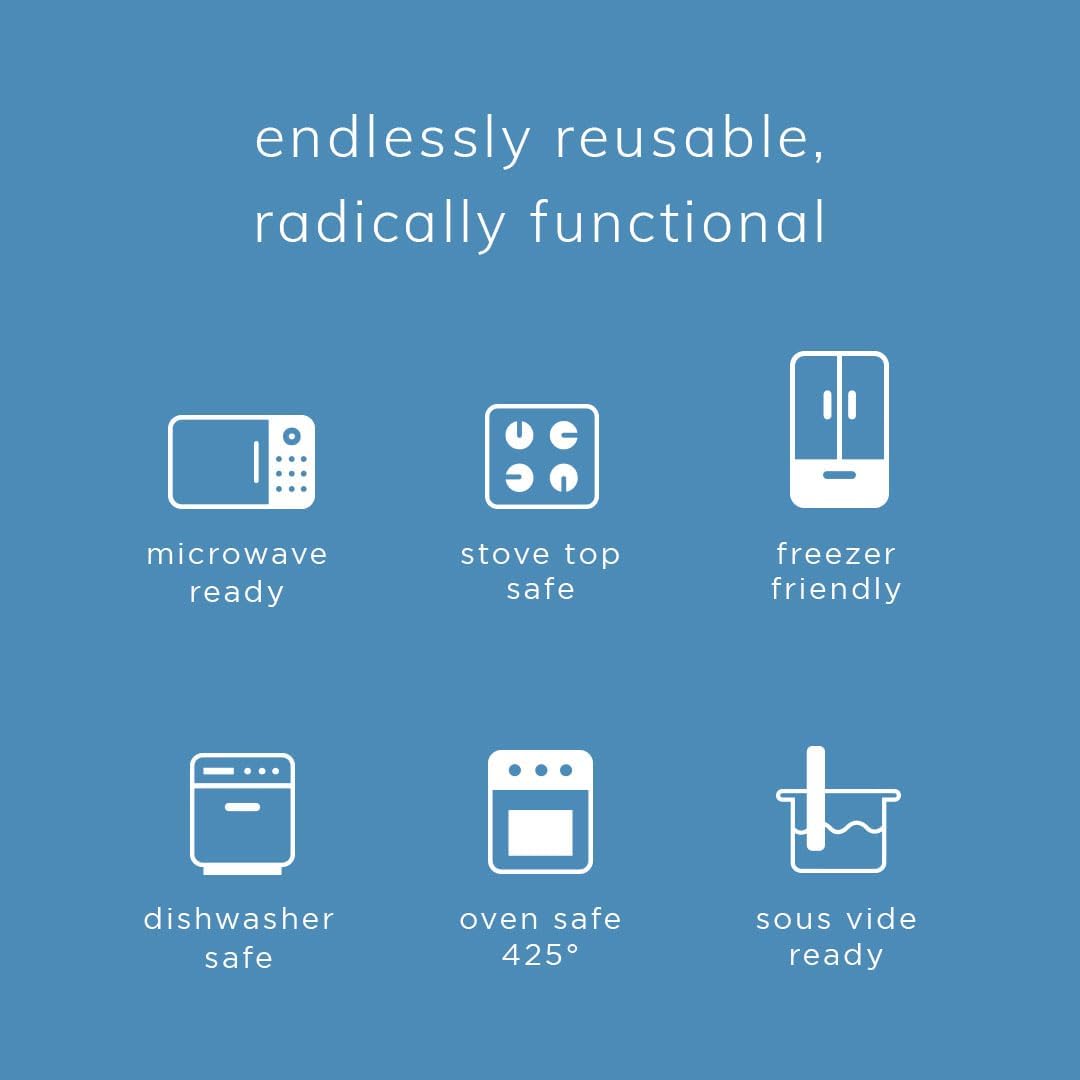 Stasher Premium Silicone Reusable Food Storage Bags, 6-Pack, Multi, Multi-Use Food Storage Bags, Lunch Bag, Travel Containers, BPA Free, Leak-free, Dishwasher-Safe, Eco-friendly