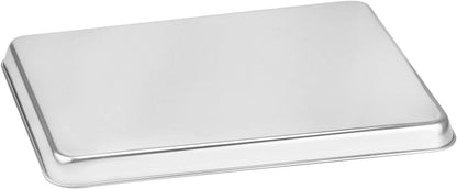 Suwimut Baking Sheet Set of 4, Heavy Duty Stainless Steel Baking Pans Tray Cookie Sheet, Toaster Oven Tray Pans Half Sheet Pan for Baking, Non Toxic, Easy Clean and Dishwasher Safe