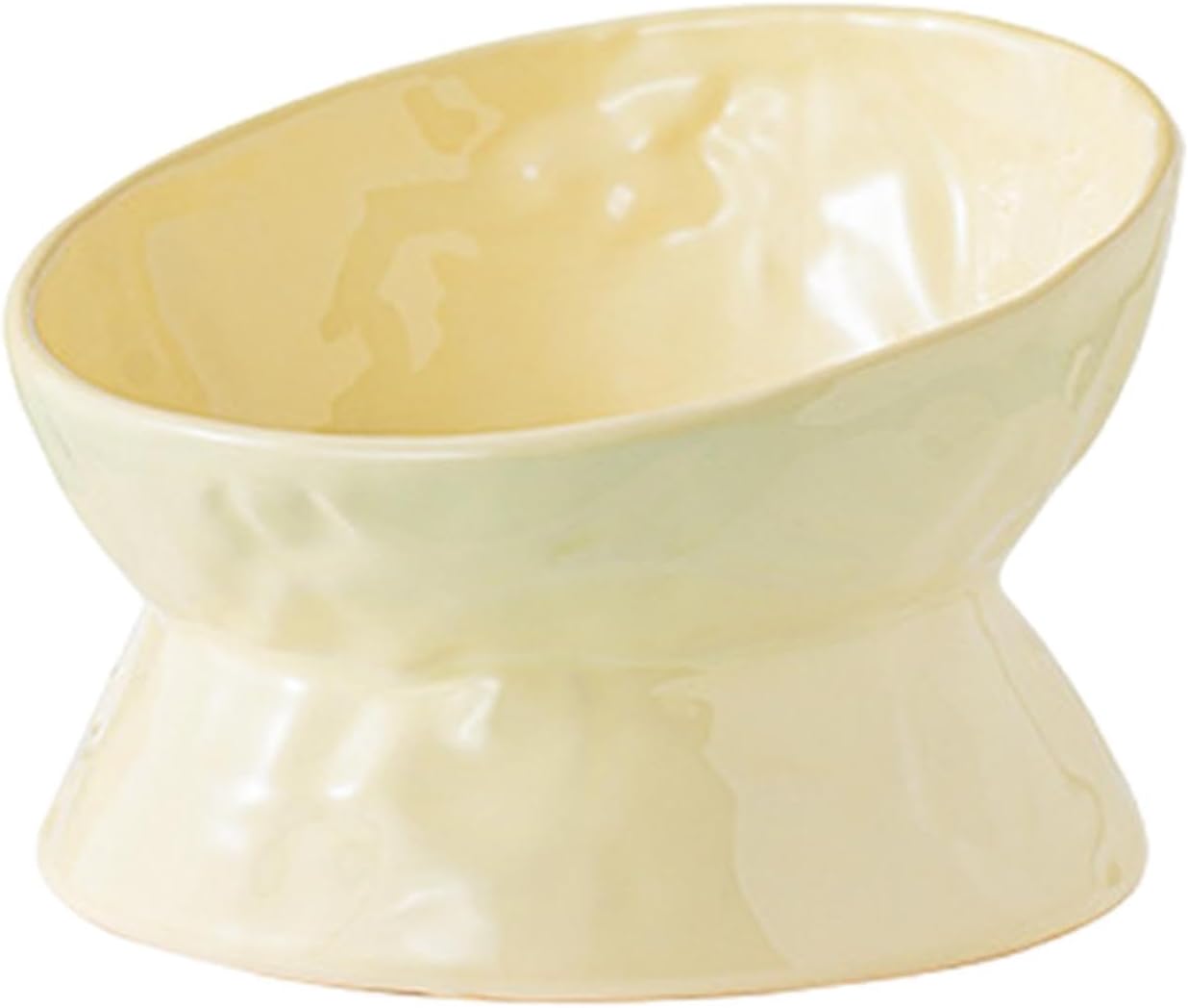 Ceramic Cat Food Bowls Elevated | Tilted Feeding Dish Water Bowls,Pet Feeding Watering Supplies for Indoor Cat and Dog, Protect Pet's Spine