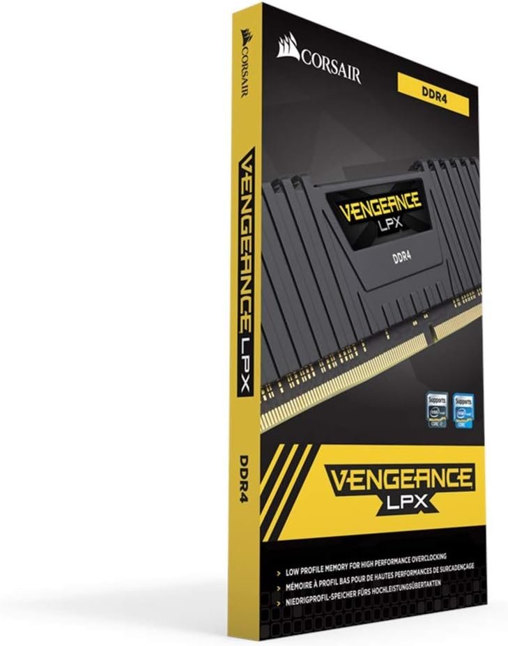 Corsair CMK16GX4M2Z3200C16 Vengeance LPX 16GB (2 X 8GB) DDR4 3200 (PC4-25600) C16 1.35V for AMD Ryzen Black