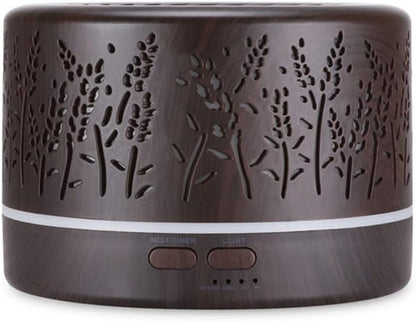 700ml Remote Control Ultrasonic Electric Air Humidifier Aroma Diffuser Essential Oil Cool Mist Maker 7 LED Light Coloful for Office Home Car (B)