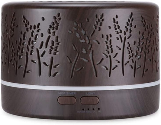 700ml Remote Control Ultrasonic Electric Air Humidifier Aroma Diffuser Essential Oil Cool Mist Maker 7 LED Light Coloful for Office Home Car (B)