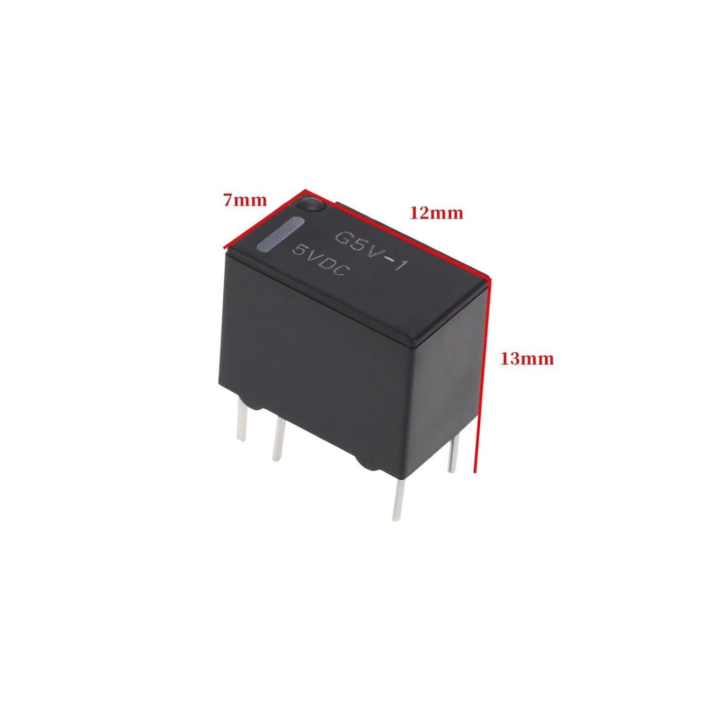 eMagTech 5Pcs G5V-1-DC5V Small Signal PCB Relays 167Î© Electromagnetic Power Relay 6Pin SPDT Signal Relay for Applications Including Home Automation Industrial Control, Black