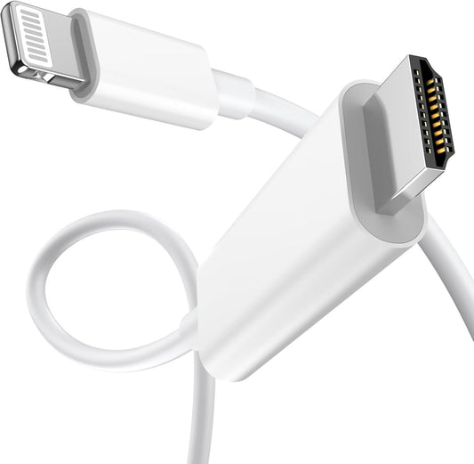 [Apple MFi Certified] Apple Lightning to HDMI Cable Adapter for iPhone to TV, 1080P Lightning to Digital AV Adapter Sync Screen Connector for iPhone 14 13 12 11 Pro Max XS XR X to TV Projector Monitor