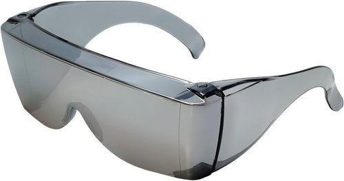 Calabria 3000 Fit Over Safety Glasses Fitover Prescription Eyewear Silver Mirror Men Women Wrap Around Tinted Anti Fog Glare