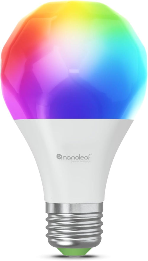 Nanoleaf Matter Essentials E27 LED Bulb, RGBW Dimmable Smart Bulb - Matter Over Thread, Bluetooth Colour Changing Light Bulb, Works with Google Apple, Room Decor & Gaming