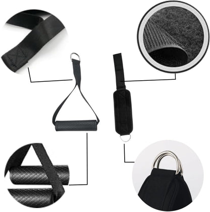 Pilates Straps,Ankle Straps & Exercise Handles for Cable Machinesr Attachments Gym Glute Workouts Kickbacks, for Home Gym Workout