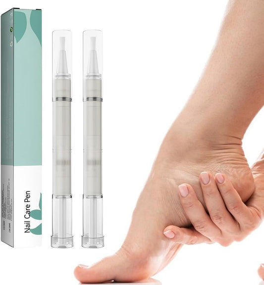 WUSJCOF Nail Pen, 2 Pcs Nail Care Pen Damaged and Strengthening with Tea Tree Oil Cuticle Healing Nail Polish Fortifying for Outdoor Use