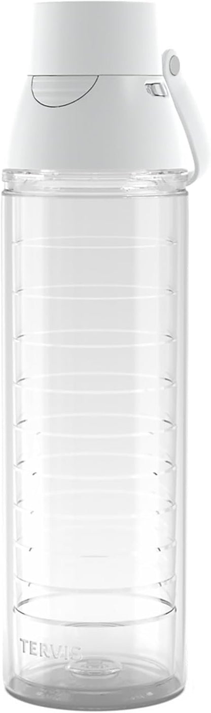 Tervis Clear & Colorful Insulated Tumbler, 24oz Venture Lite Water Bottle, White Lid