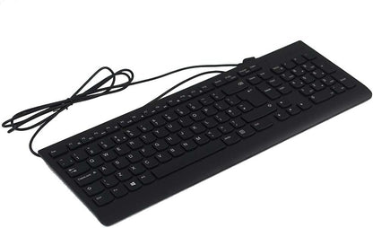 Lenovo 4Y50R20863 Essential USB Mouse and Lenovo 300 USB Keyboard (GX30M39655) | Wired Ergonomic Bundle