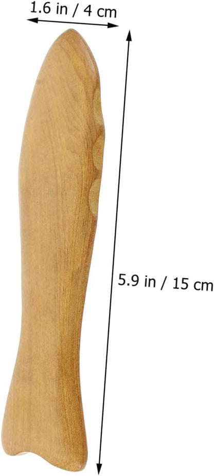 Healeved 1PC Natural Sandalwood Board Facial Care Scraping Plate for Skin Lifting Relaxation Aging Lightweight Portable Wooden Massage Tool for Home Travel