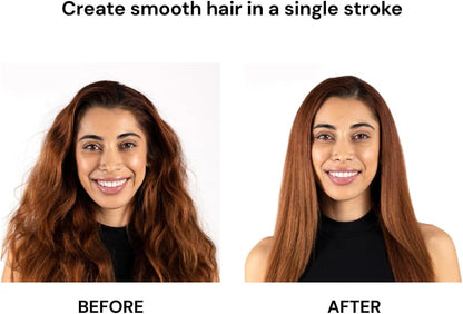L'ANGE HAIR Le Vite Straightening Brush | Heated Straightener Flat Iron for Smooth, Anti Frizz Hair | Dual-Voltage Electric Brush Straightener | Hot Brush for Styling