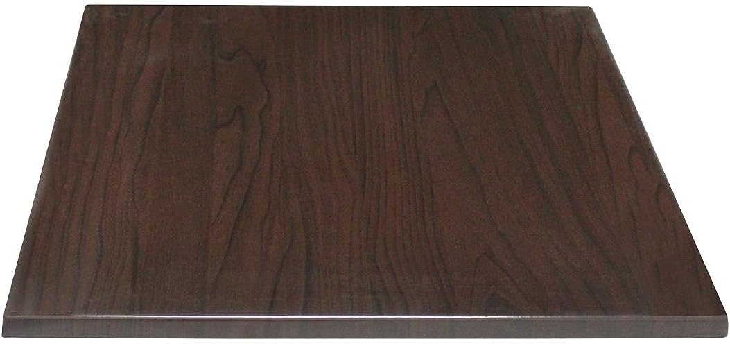 Bolero Square Table Top, 700 mm Size, Dark Brown