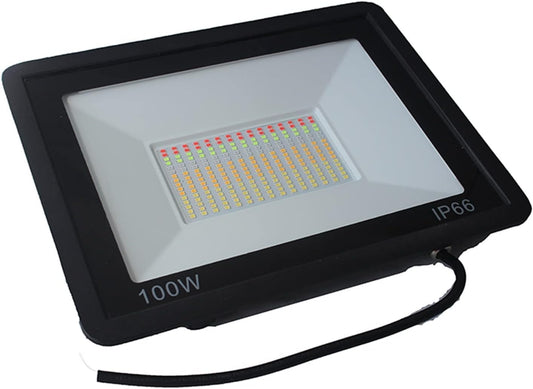 USMCPQVXN Smart Wifi+Ble Led Flood Light Outdoor Waterproof Garden Spotlight Rgb+W+C Colorful Lighting Work with Compatible with Alexa Compatible with Home (220V 100W Rgb W C)/110V 50W/Rgb W C