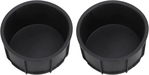 Cup Holder Insert Liner, 2Pcs Black Rubber Center Console Cup Holder Insert Liner Automotive Interior Accessories 9cmx4.5cm/3.5cmx1.8in