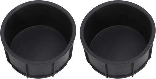 Cup Holder Insert Liner, 2Pcs Black Rubber Center Console Cup Holder Insert Liner Automotive Interior Accessories 9cmx4.5cm/3.5cmx1.8in