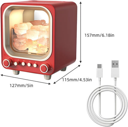 Essential Oil Diffuser Crystal Stone Aromatherapy Diffuser Humidifier with LED Night Light BT5.0 200ml Ultrasonic Quiet Cool Mist Air Humidifier for Home Bedroom Office