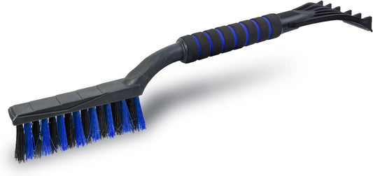 ToM PaR 2 in 1 Ice Brush and Scraper | Soft and Ergonomic Handle | Cleaning Brush for Car Snow, Ice and Frost | Densified Hair | Length: 50 cm | Blue