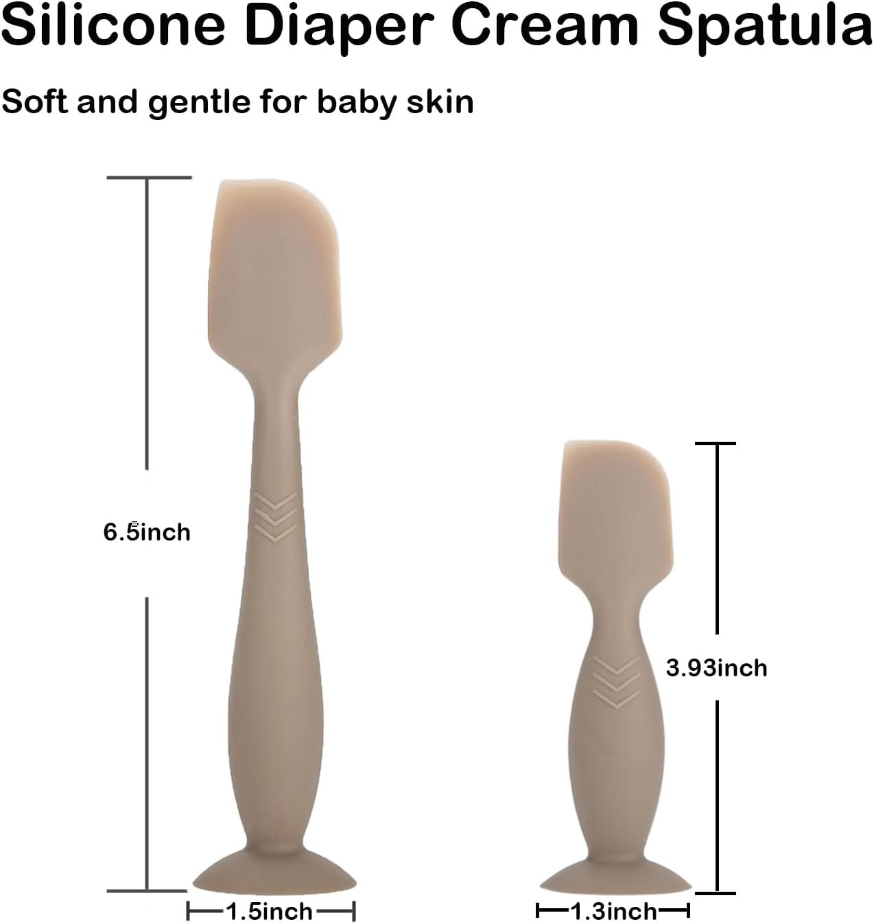 2 Pack Baby Diaper Cream Spatula - Baby Diaper Rash Cream Applicator for Butt Paste Diaper Cream - Diaper Cream Brush for Newborn Baby Essentials (Brown)