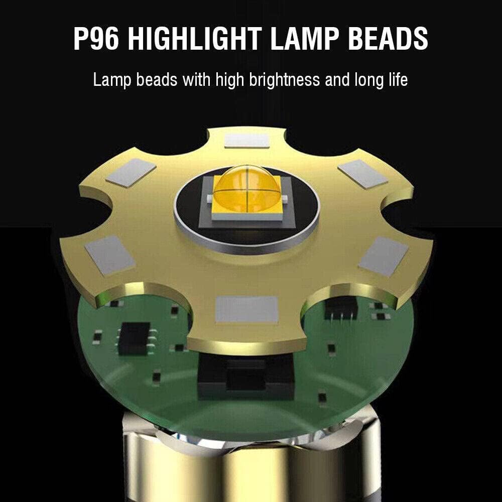 Super Bright COB LED Rechargeable Tactical Flashlight Self Protect Long Torch