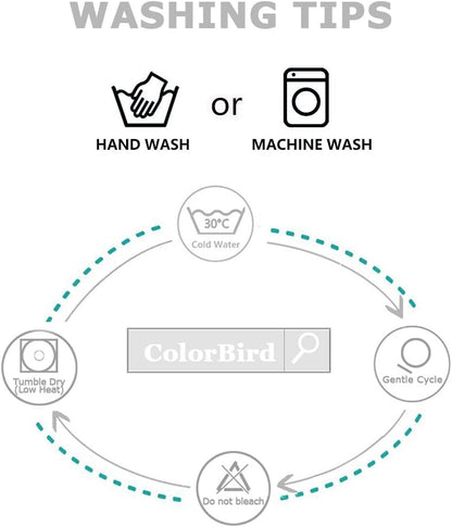 ColorBird Farmhouse Oblong Tablecloth, 55 x 86 Inch Cotton Linen Table Covers, Fabric Cloth Tablecloths for Rectangle Tables Kitchen Dining Tabletop Picnic Patio