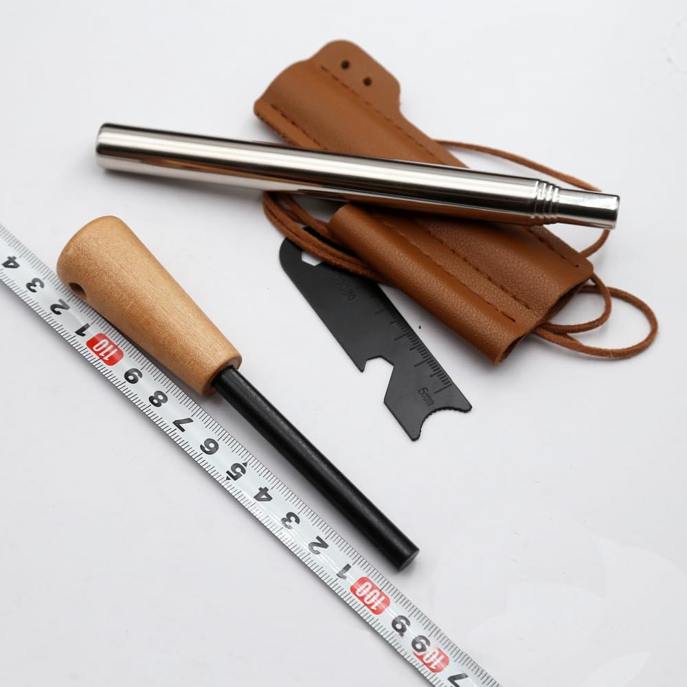 Fire Stick Survival Tool Fire Starting Kit,Outdoor Survival Kit, Flint Perfect for Camping, Hiking