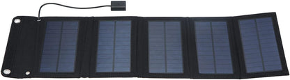 Solar Panel, 20W Solar Charger Foldable Solar Panel with USB Ports Waterproof Camping Travel Black