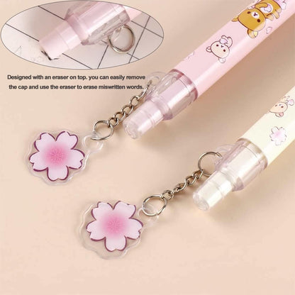 4Pcs Mechanical Pencil Set Cute Mechanical Pencil 0.5mm & 0.7mm Cartoon Bear Press Pen Writing Tool Kawaii Sakura 2B Automatic Pencils Soft Comfortable Grip for Writing Drawing Sketching