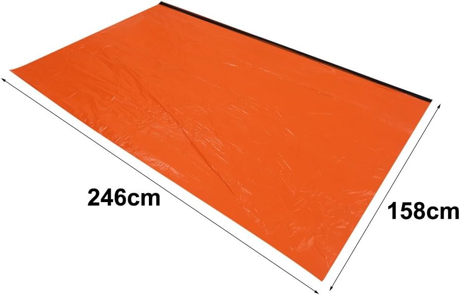Thermal,Highly Reflective,Waterproof Survival Tent, Reflects Most Body Heat, Emergency, Wildness Activities, Made of PE Material, Orange