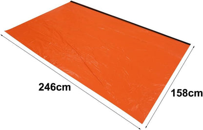 Rescue Tent, Thermal Survival Tent Waterproofs Emergency Rescue Orange Shelter Reflective Blanket for Outdoor Overnight Activities