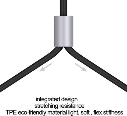 Combo Audio Adapters Cable Headphone Y Splitter with Mic and Audio Male to Female 3.5mm PC Headset Extension Stereo Jack Cables for Computer,Laptop,Earphone and More 3.9 Inch (Black)