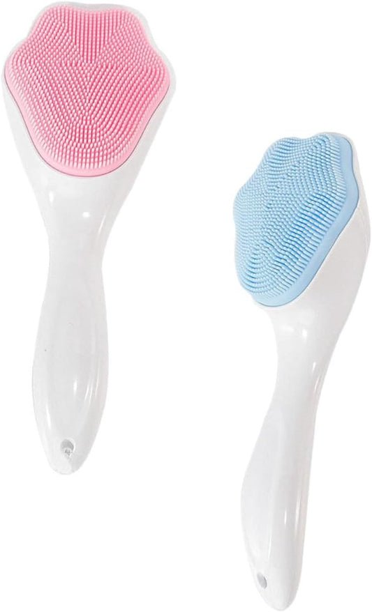 VICASKY 2Pezzi Scrubber per Siliconper Massaggio Della Strumento Manualper Esfoliazione e Detersione Facile per Tutti Tipi
