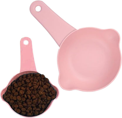 Dog Food Scooper - Adjustable Cute Anti-Spill 1 Cup Scoop | Cat Feeding & Watering Supplies For Puppy, Dry, Litter, Grain