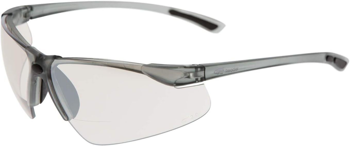 Vision Safe 101CL-3.0 Reader 101 Bifocal Safety Glasses 3.0x Magnification, One Size, Clear