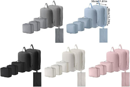 Vdaxvme 6Pcs Convenient Luggage Organizers Set Practical Nylon Packing Cubes Bags Efficient Luggage Organization Pouches