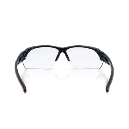 Sellstrom Sleek, Slip-Resistant, Anti-Fog Hard Coating Protective Eyewear Safety Glasses, Clear Lens, Co-Molded Temples, High Impact Optical Correct Wrap Style PC Lens, Soft Nose Piece (Qty 1), S72300