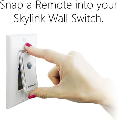 SkylinkHome WR-318 Dimmable Wall Switch with Snap on Remote Lighting Control in-Wall Home Automation Smart Light Receiver, SkylinkNet Compatible Easy DIY Installation Without Neutral Wire (300 Watts)