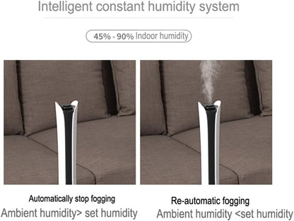 6L Floor-Standing Air Humidifier Household Mute Remote Control Bedroom Office High Capacity Aromatherapy Dual-core for Bedroom, Study, Office, Living Room, Bathroom, Yoga, SPA