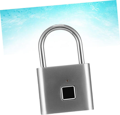 FOMIYES Intelligent Fingerprint Password Luggage Lock Durable Silver Lock for Travel Cabinet Suitcase Supports Fingerprints Secure Easy Password Setup Multi Purpose Security
