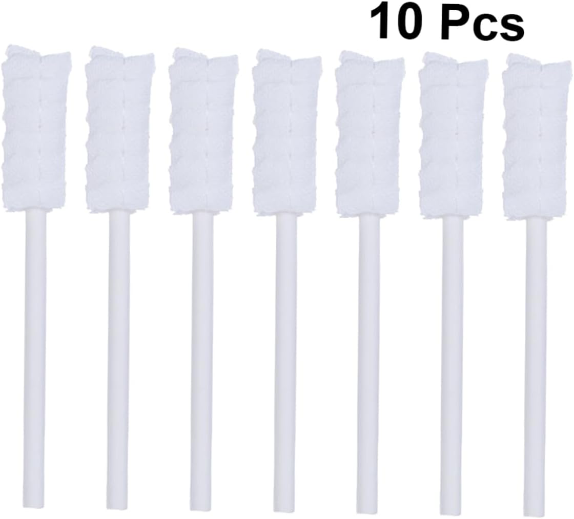 SOPOTUTU 10pcs Gauze Oral Care Cleaning Brushes for Soft Absorbent Safe Mouth Hygiene Tool for Boys White