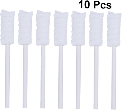 SOPOTUTU 10pcs Gauze Oral Care Cleaning Brushes for Soft Absorbent Safe Mouth Hygiene Tool for Boys White