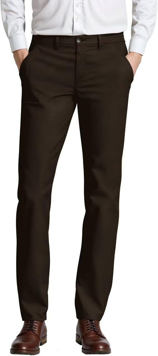 ETHANOL Mens Comfort Tech Stretch Slim Performance Wrinkle-Resistant Dress Pants