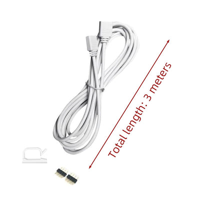 Clearhill 4 Packs 3m 4 - Pin RGB Extension Cable for LED Strips - Connect LED Strip Lights to Controller or Each Other, Ideal for SMD 5050 3528 2835 RGB LED Light Strips