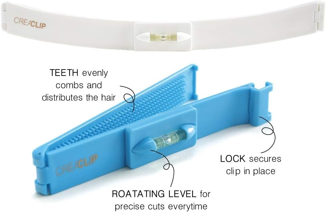 Original CreaClip Set Hair Cutting Tool - As Seen on Shark Tank - DIY Home Hair Cutting Clips for Bangs, Layers, and Split Ends, Hair Cutting Guide (Set of 2)
