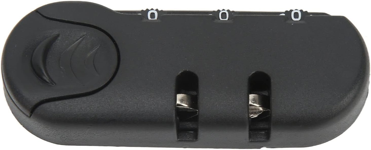 Luggage Lock 3 Digits Security Zinc Alloy Password Lock for Travel, Black Password Security Lock for Suitcases, Frosted Appearance