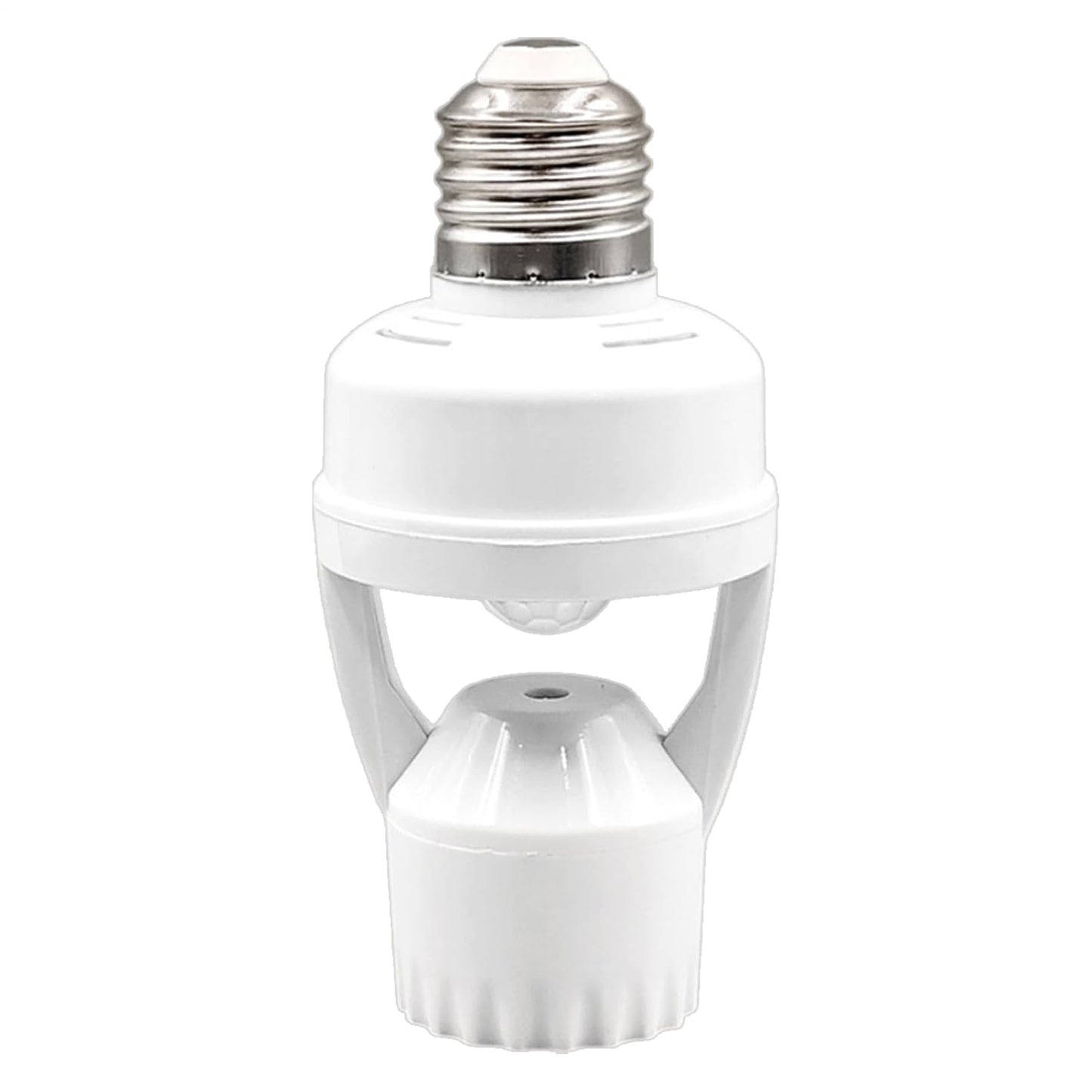 E27 Motion Activated Light Socket Adapter - Smart Bulb Holder With Auto On/Off Feature For Porch, Basement, And Storage Room - Motion Sensor Lamp Socket For Efficient Lighting Control - Ideal For