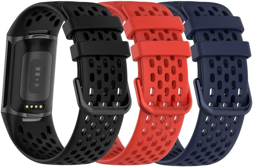 Senter Replacement Bands Compatible with Fitbit Charge 5 Bands Women Men，Sport Watch Wristband Replacement Silicone Strap for Fitbit Charge 6 Advanced Fitness Tracker