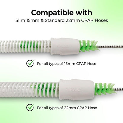 PURDOUX Purslim 6ft CPAP Hose Brush, CPAP Cleaner for Standard 22mm & Slim 15mm CPAP Hoses, CPAP Supplies and CPAP Accessories for CPAP Machines